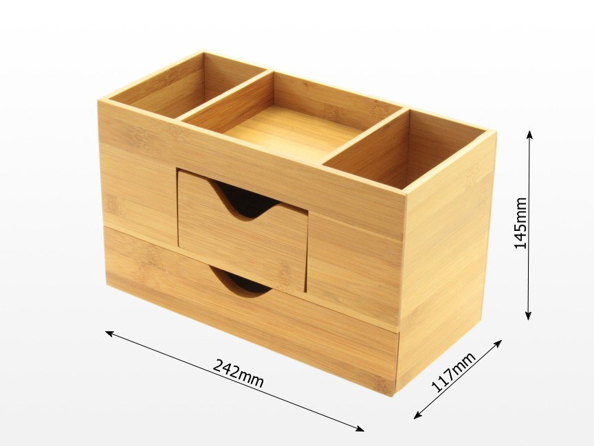 Dimensions of Bamboo Desk Tidy