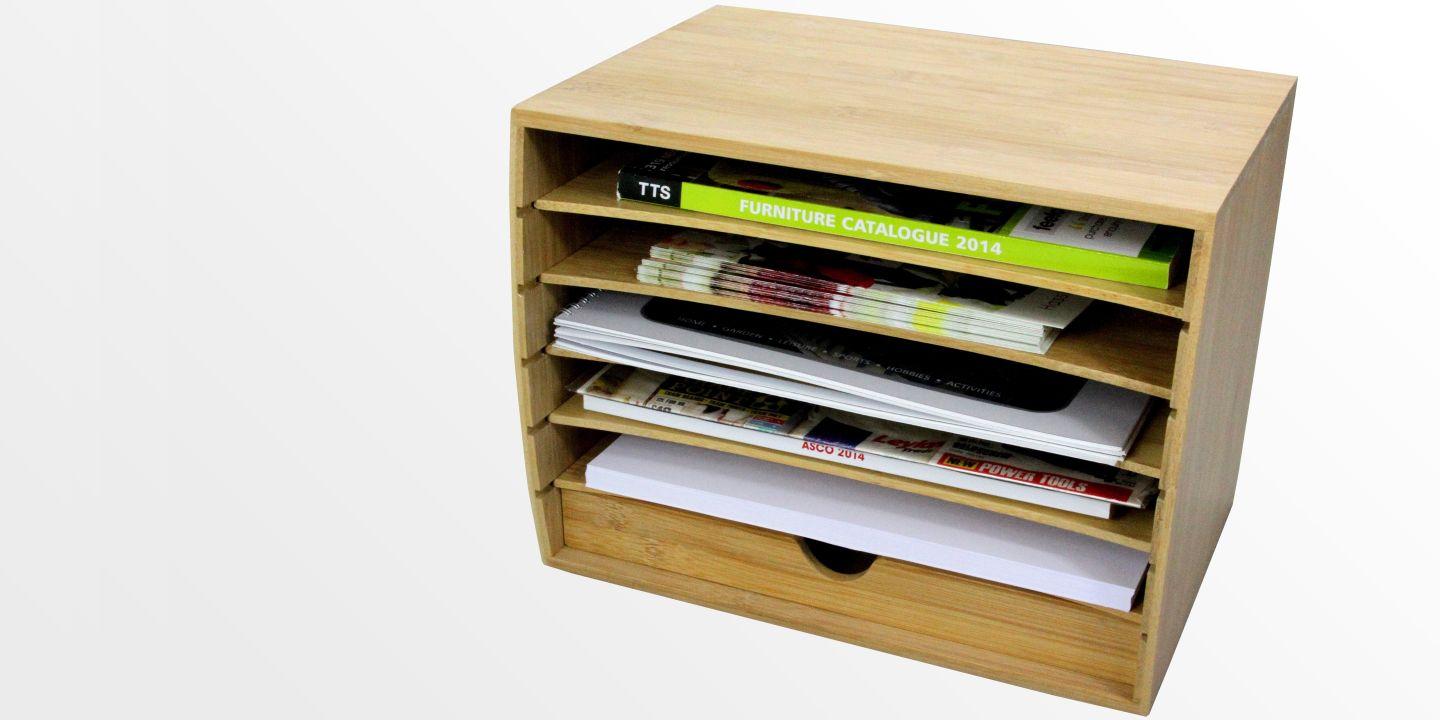 Cube Literature Sorter with Drawer, A4 Document Organiser