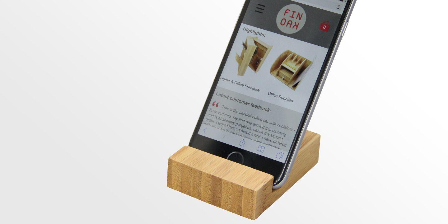Bamboo Phone Holder | Bamboo iPhone Stand