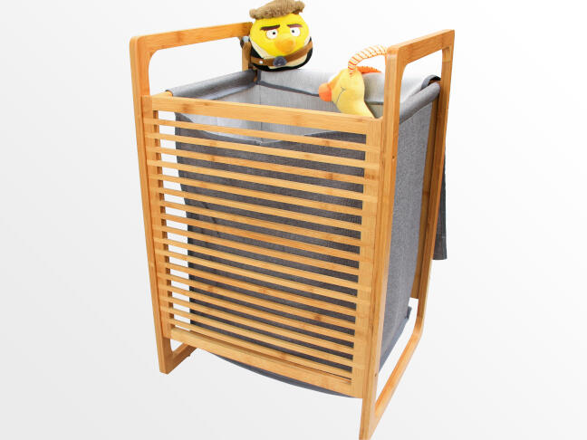 Bamboo laundry basket