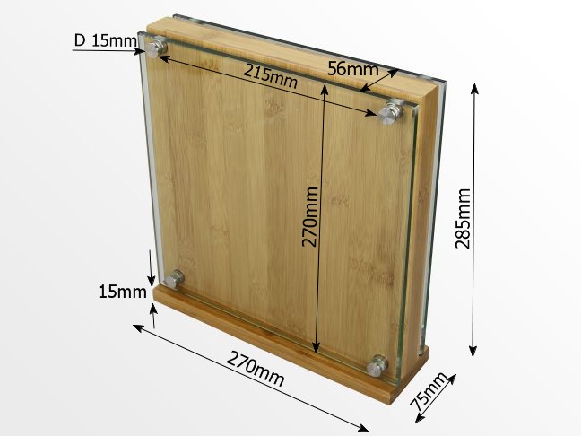 Dimensions of knife block