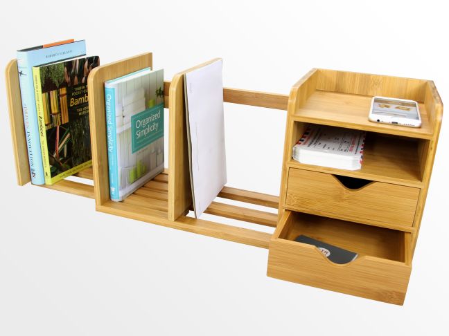 Adjustable Bookshelf with Drawers