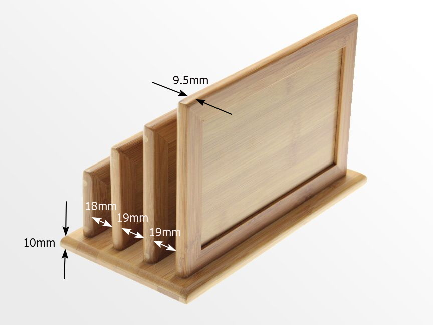 Dimensions of Bamboo Letter Rack