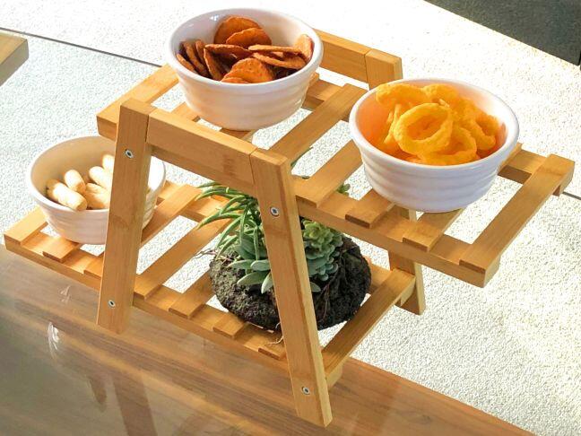 Bamboo snack stand