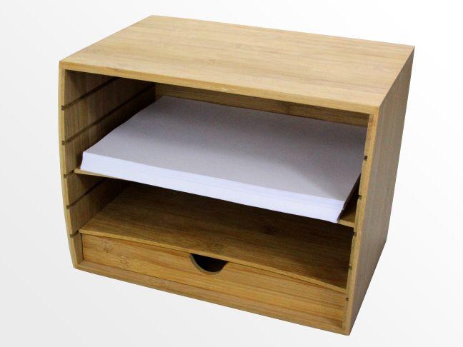 Cube literature sorter with drawer