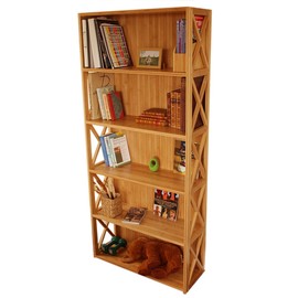 Stackable Bookcase, 5 Book Shelves