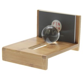 Bamboo Card Holder with Glass Ball