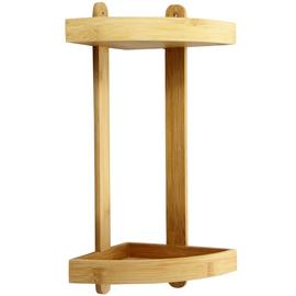 Bamboo 2-Tier Corner Shelf