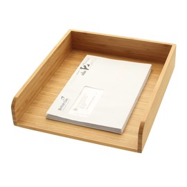 Bamboo Letter Rack, Paper Tray