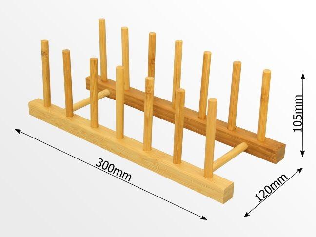 Dimensions of bamboo plate stand