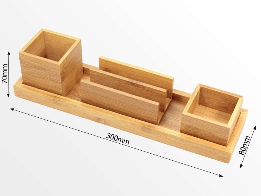 Dimensions of desk organiser set