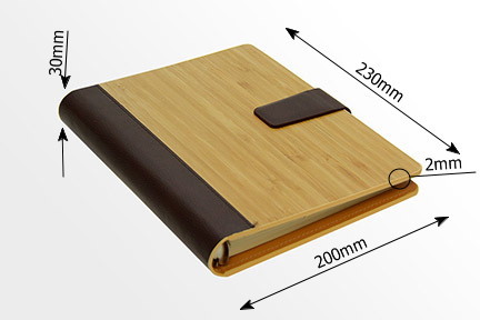 Bamboo personal organiser, measures