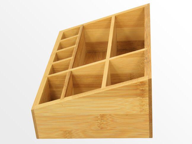 Bamboo cosmetic organiser