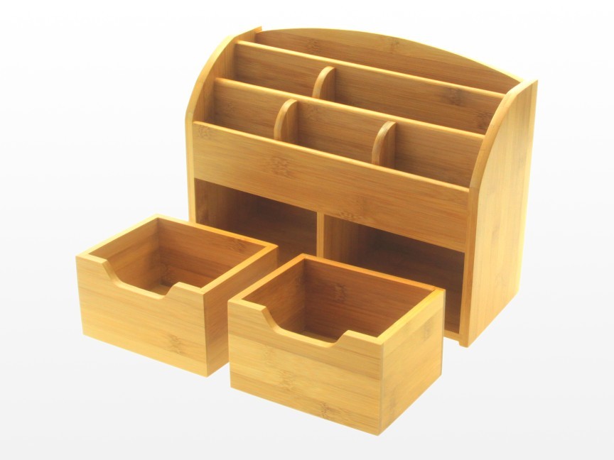 Bamboo Stationery Organiser