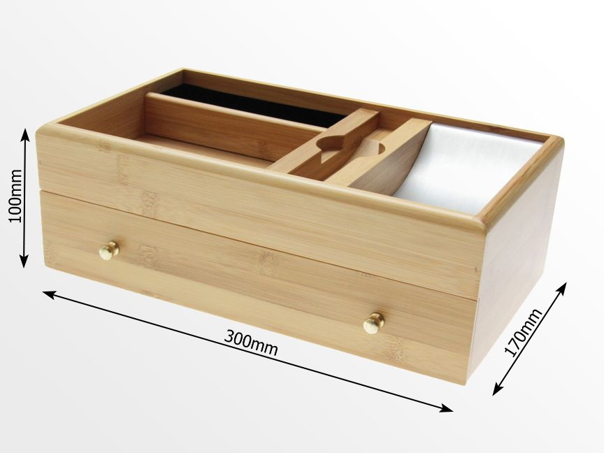 Dimensions of Bamboo Desk Stationery Box