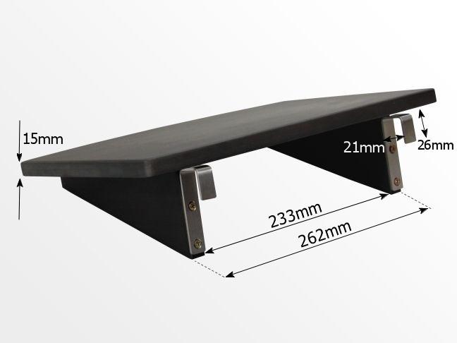 Dimensions of clip on bed hanging shelf