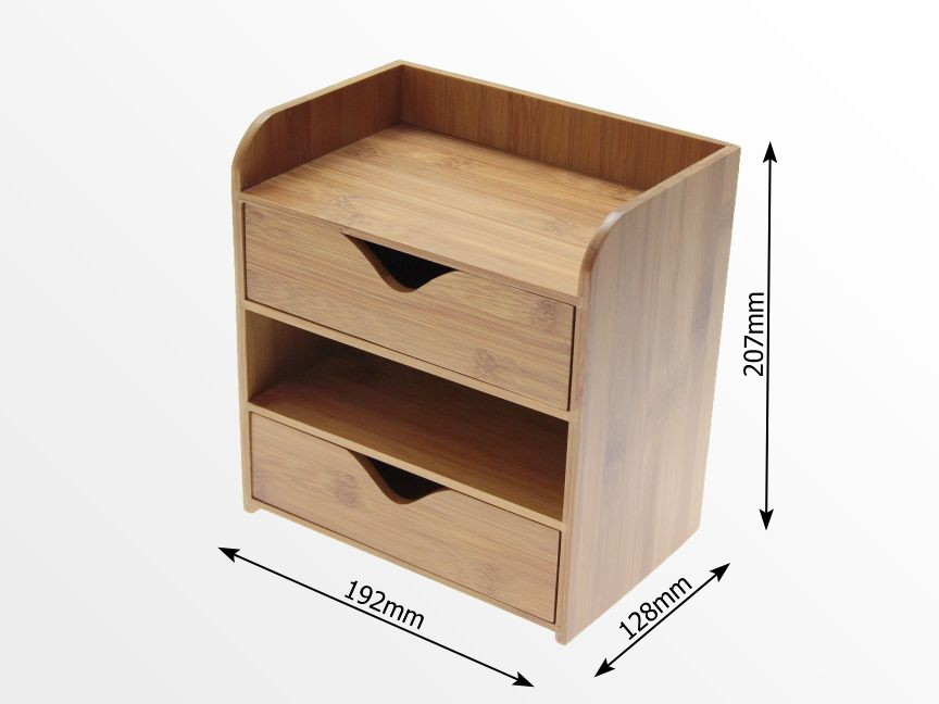 Dimensions of Bamboo 4 Tier Organiser