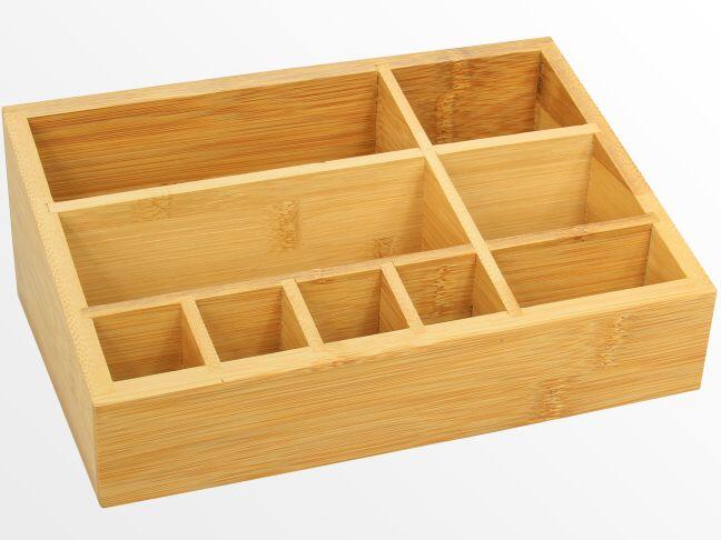 Bamboo cosmetic organiser