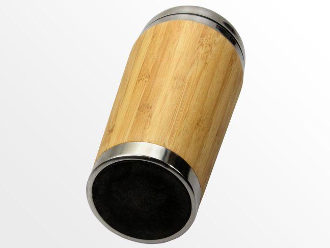 Bamboo thermal travel mug