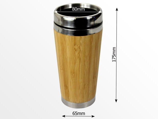 Dimensions of bamboo thermal mug