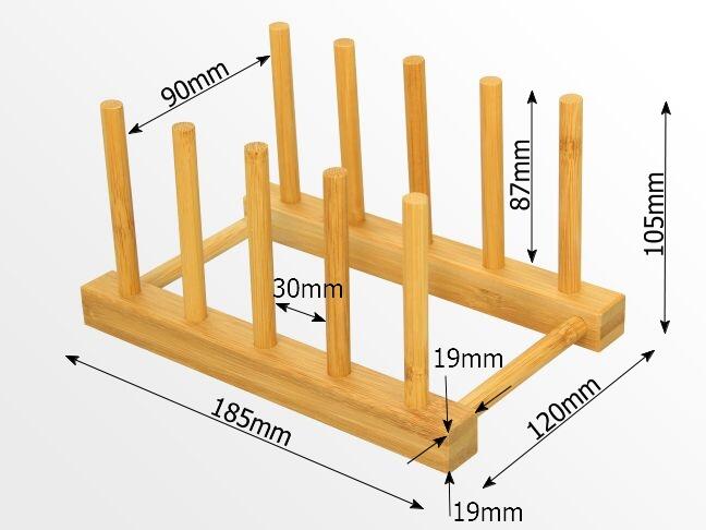 Dimensions of bamboo plate stand