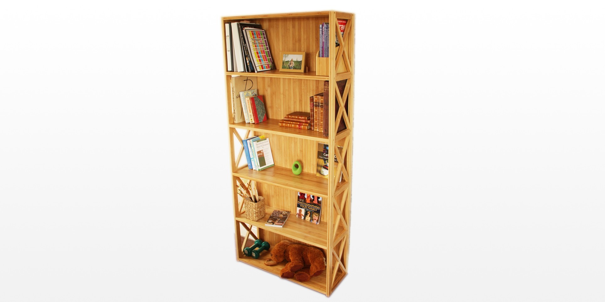 Bookcase, 5 Book Shelves