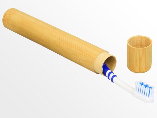 Bamboo toothbrush tube