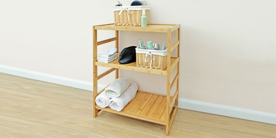 Bamboo Bathroom Shelves