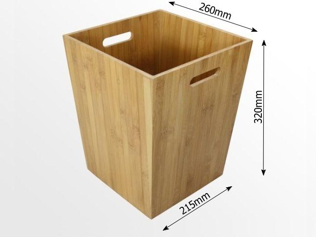 Dimensions of bamboo bathroom bin